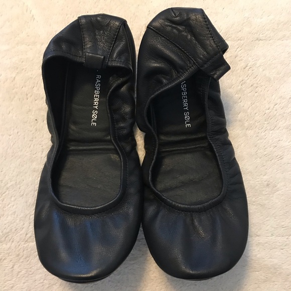 Shoes - Foldable Leather Ballet Flats